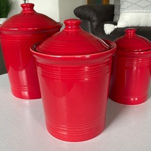 Medium fiestaware canister in scarlet